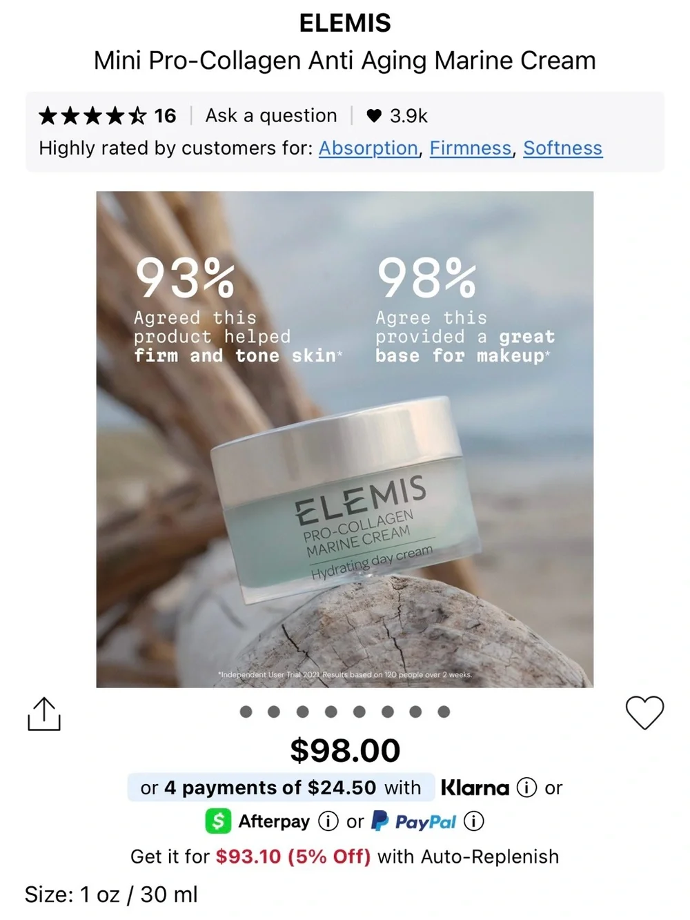 ELEMIS Pro-Collagen Marine Cream - White and Silver Jar